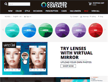 Tablet Screenshot of colouredcontacts.com